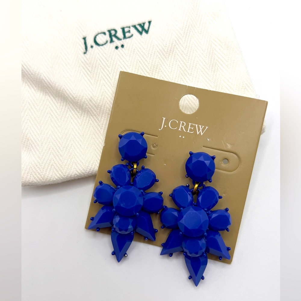 JCrew Blue Statement earrings